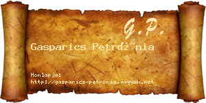 Gasparics Petrónia névjegykártya